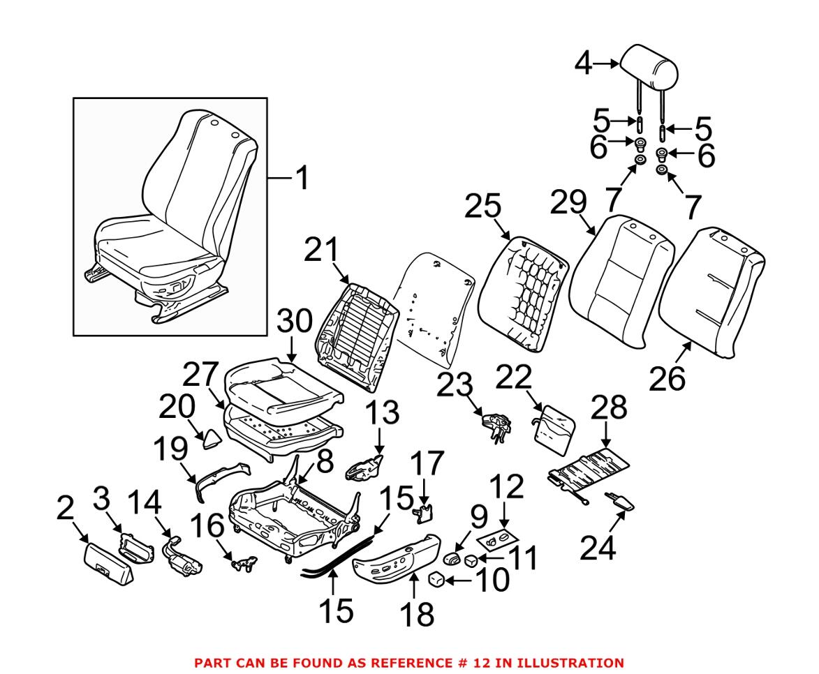 Seat Switch Cover Set (Gray)